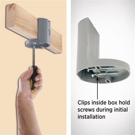 how to install a commercial electric ceiling fan support box|outlet box for ceiling fan.